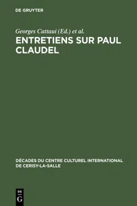 Entretiens sur Paul Claudel_cover