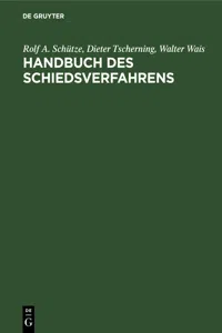 Handbuch des Schiedsverfahrens_cover