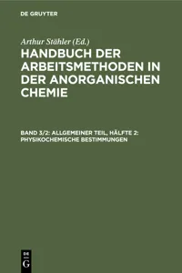 Allgemeiner Teil, Hälfte 2: Physikochemische Bestimmungen_cover