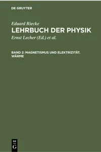 Magnetismus und Elektrizität. Wärme_cover