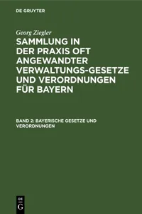 Bayerische Gesetze und Verordnungen_cover