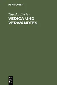 Vedica und Verwandtes_cover