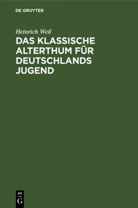 Das Klassische Alterthum für Deutschlands Jugend_cover