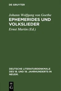 Ephemerides und Volkslieder_cover