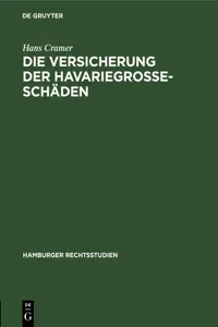 Die Versicherung der Havariegrosse-Schäden_cover