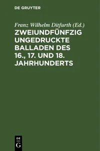 Zweiundfünfzig ungedruckte Balladen des 16., 17. und 18. Jahrhunderts_cover