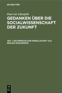 Die menschliche Gesellschaft als realer Organismus_cover