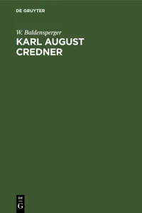 Karl August Credner_cover