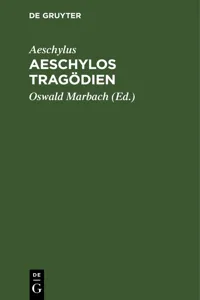 Aeschylos Tragödien_cover