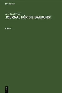 Journal für die Baukunst. Band 19_cover