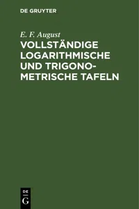 Vollständige logarithmische und trigonometrische Tafeln_cover