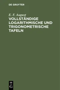 Vollständige logarithmische und trigonometrische Tafeln_cover