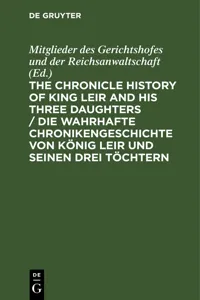 The Chronicle History of King Leir and his three daughters / Die wahrhafte Chronikengeschichte von König Leir und seinen drei Töchtern_cover