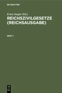 Reichszivilgesetze (Reichsausgabe)_cover