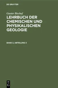 Gustav Bischof: Lehrbuch der chemischen und physikalischen Geologie. Band 2, Abteilung 3_cover