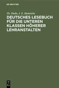 Deutsches Lesebuch für die unteren Klassen höherer Lehranstalten_cover