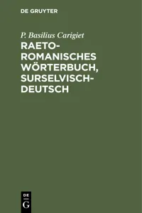 Raetoromanisches Wörterbuch, surselvisch-deutsch_cover