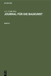 Journal für die Baukunst. Band 24_cover