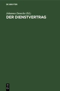 Der Dienstvertrag_cover