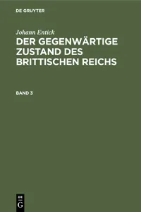 Johann Entick: Der gegenwärtige Zustand des brittischen Reichs. Band 3_cover