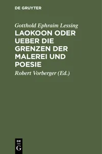 Laokoon oder Ueber die Grenzen der Malerei und Poesie_cover