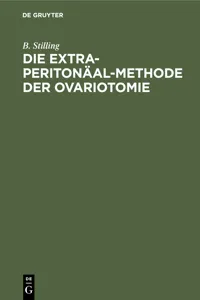 Die Extra-Peritonäal-Methode der Ovariotomie_cover