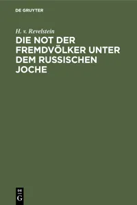 Die Not der Fremdvölker unter dem russischen Joche_cover