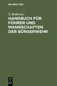 Handbuch für Führer und Mannschaften der Bürgerwehr_cover