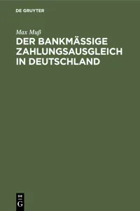 Der bankmäßige Zahlungsausgleich in Deutschland_cover