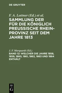 Welcher die Jahre 1858, 1859, 1860, 1861, 1862, 1863 und 1864 enthält_cover