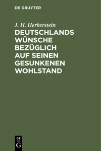 Deutschlands Wünsche bezüglich auf seinen gesunkenen Wohlstand_cover