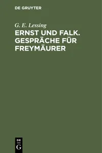 Ernst und Falk. Gespräche für Freymäurer_cover