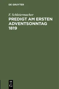 Predigt am ersten Adventsonntag 1819_cover