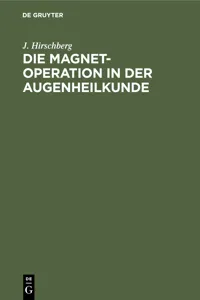 Die Magnet-Operation in der Augenheilkunde_cover