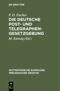 Die Deutsche Post- und Telegraphen-Gesetzgebung_cover