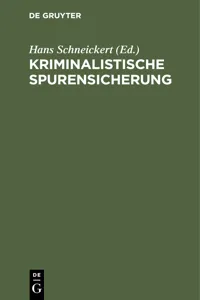 Kriminalistische Spurensicherung_cover