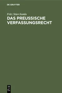 Das Preußische Verfassungsrecht_cover