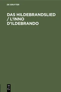 Das Hildebrandslied / L'inno D'Ildebrando_cover