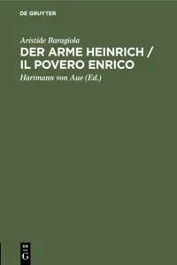 Der arme Heinrich / Il povero Enrico_cover