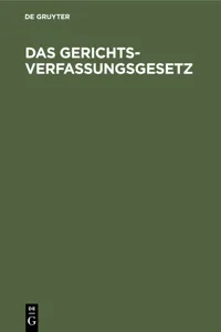 Das Gerichtsverfassungsgesetz_cover