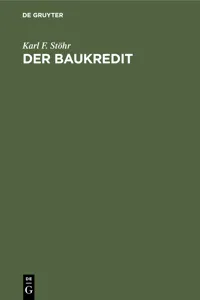 Der Baukredit_cover