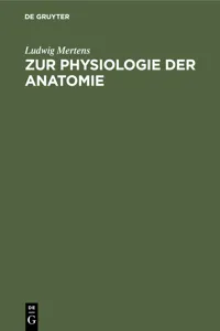 Zur Physiologie der Anatomie_cover