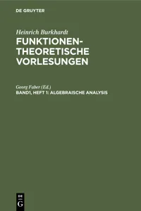 Algebraische Analysis_cover