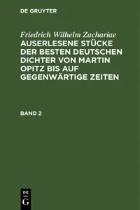 Friedrich Wilhelm Zachariae: Auserlesene Stücke der besten deutschen Dichter von Martin Opitz bis auf gegenwärtige Zeiten. Band 2_cover