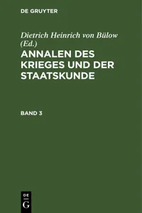 Annalen des Krieges und der Staatskunde. Band 3_cover