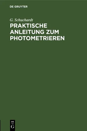 Praktische Anleitung zum Photometrieren