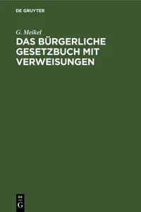 Das bürgerliche Gesetzbuch mit Verweisungen_cover