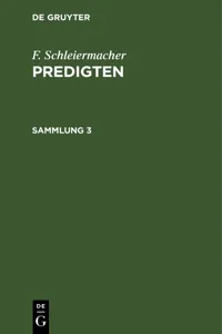 F. Schleiermacher: Predigten. Sammlung 3_cover