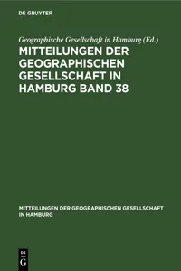 Mitteilungen der Geographischen Gesellschaft in Hamburg Band 38_cover