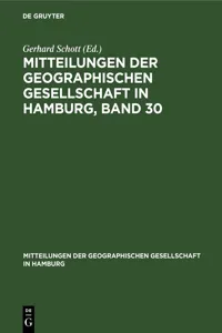 Mitteilungen der Geographischen Gesellschaft in Hamburg, Band 30_cover